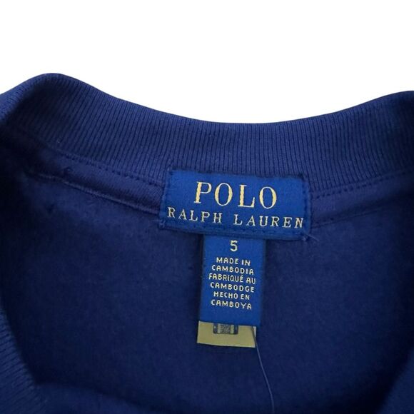 Ralph Lauren Polo Lunar New Year Dragon Fleece Sweatshirt Size 5 Navy Blue New - Picture 4 of 8